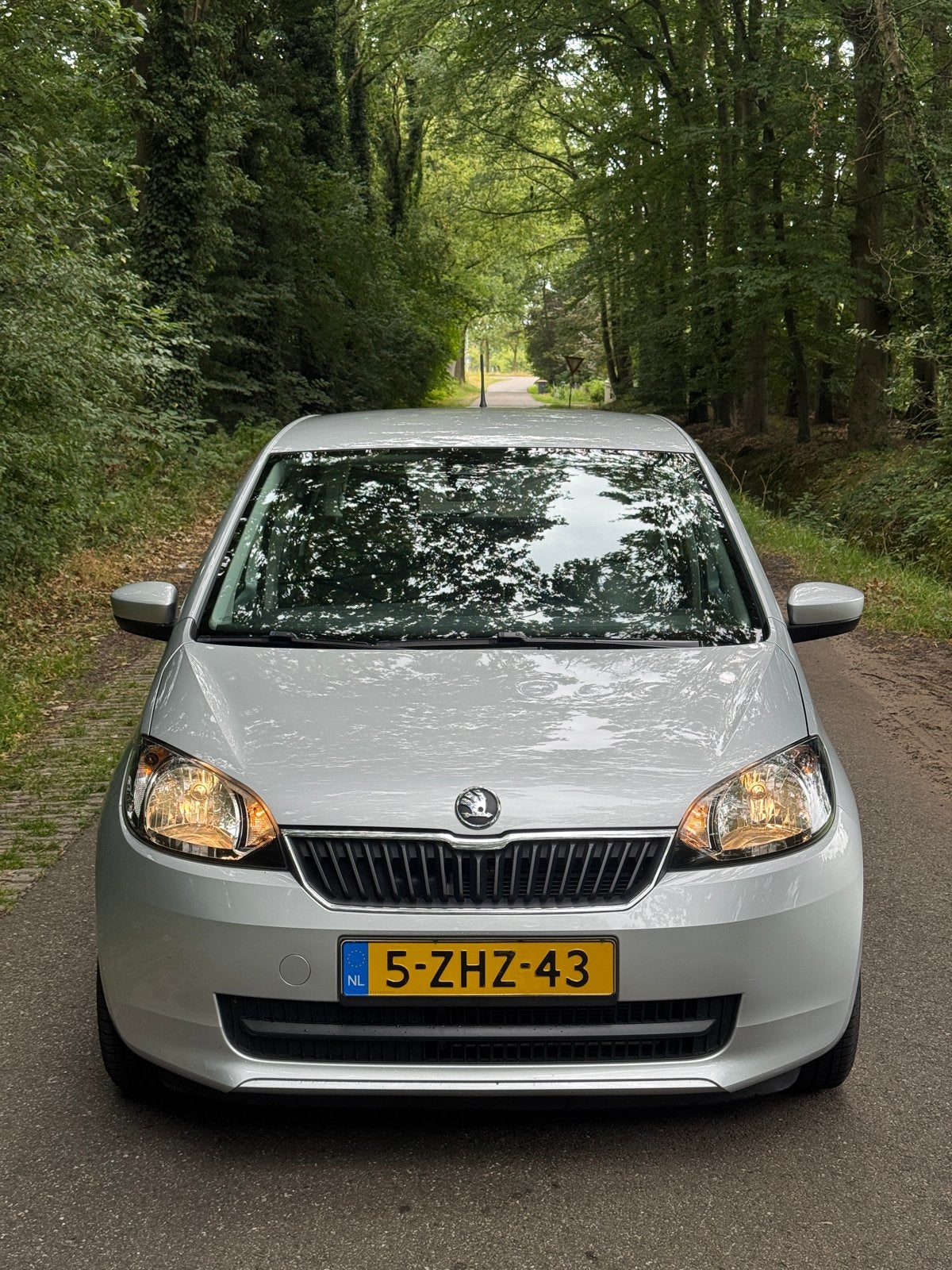 Skoda Citigo 1.0 T 44KW 2015 Grijs, Auto's, Voorwielaandrijving, Stof, Zwart, 840 kg