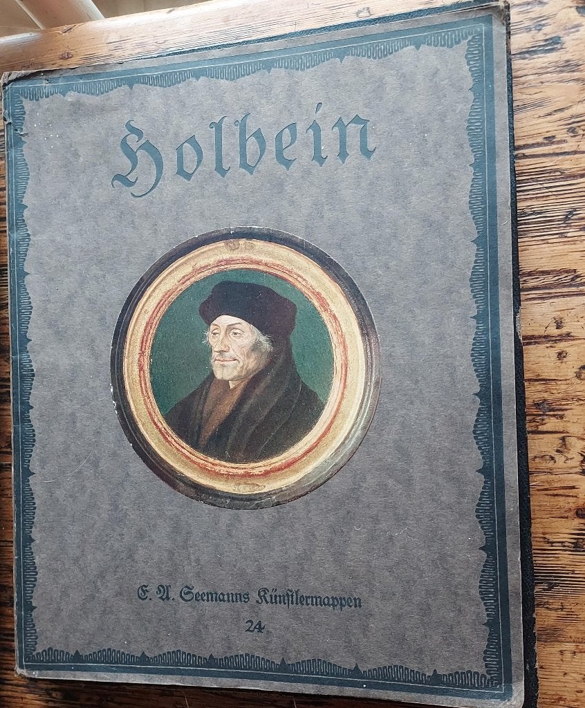 Prachtig vintage/antiek kunstmapje van Hans Holbein, Ophalen of Verzenden