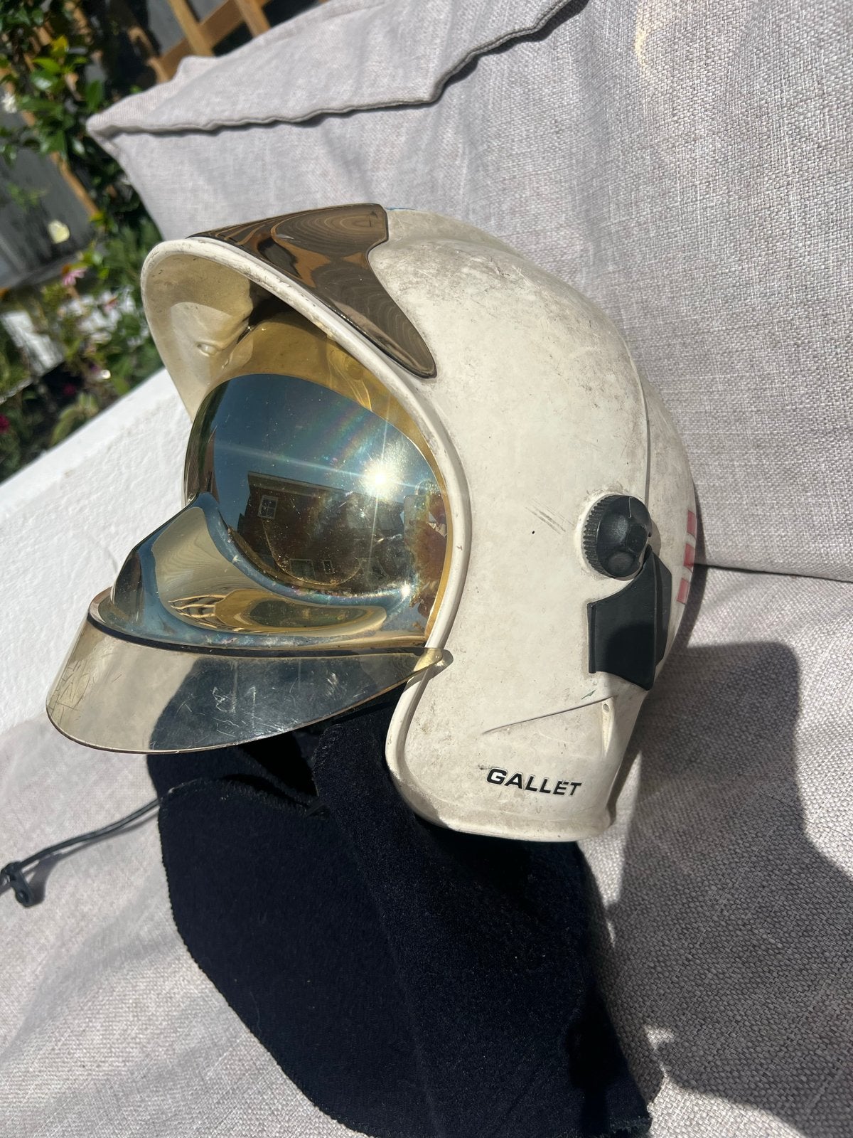 Brandweerhelm MSA Gallet F1 XF Gebruikt, Goede Conditie, Verzamelen, Ophalen, Gebruikt