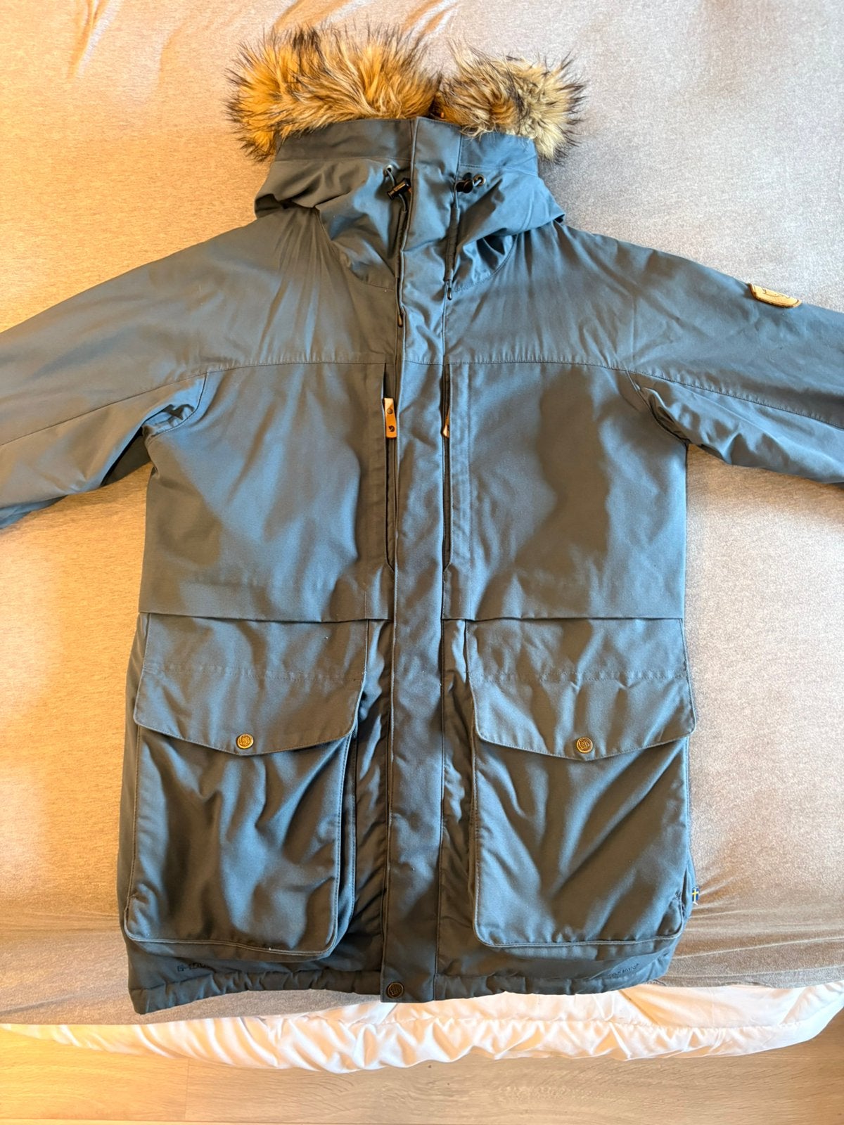 Fjallraven Barents Parka Black G-1000 Hydratic Winter Jacket, Ophalen of Verzenden, Zo goed als nieuw, Blauw