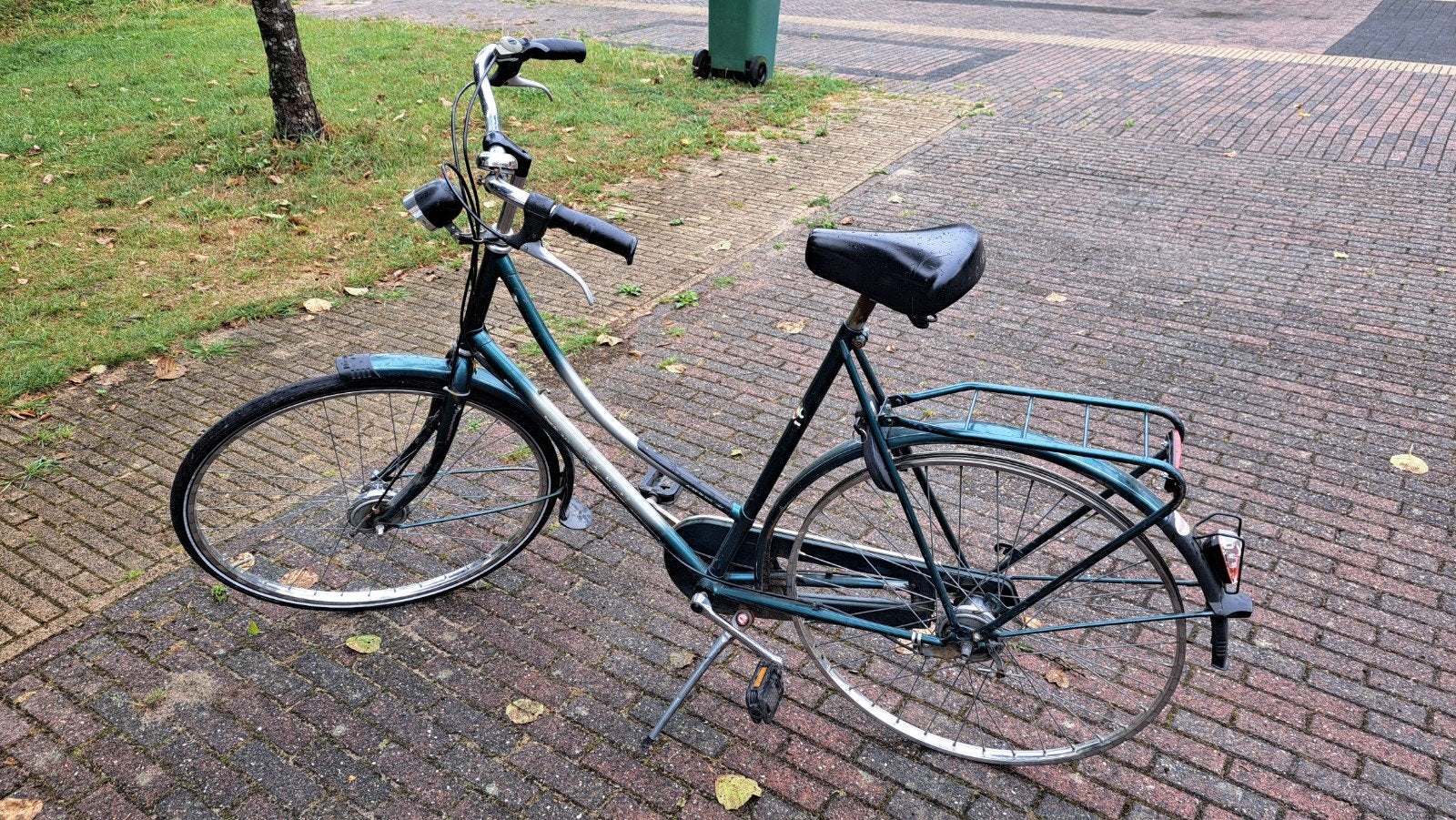 Smaragd groene, degelijke Union Damesfiets met 3 versnelling, Versnellingen, Trommelrem, Ophalen, Overige merken
