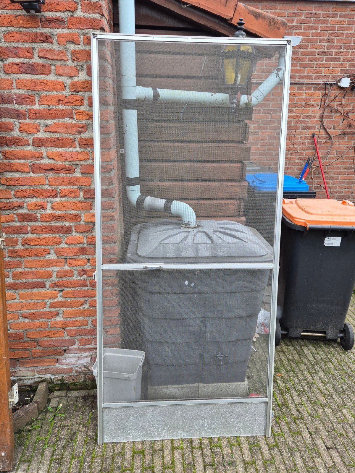 Hordeur ijzer aluminium 200 bij 91, Ophalen, Gebruikt, 80 tot 100 cm, Hordeur