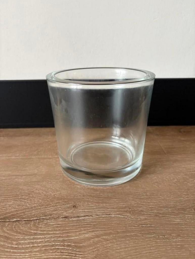 Glazen windlicht, Huis en Inrichting, Overige materialen, Overige kleuren, Ophalen of Verzenden, Zo goed als nieuw