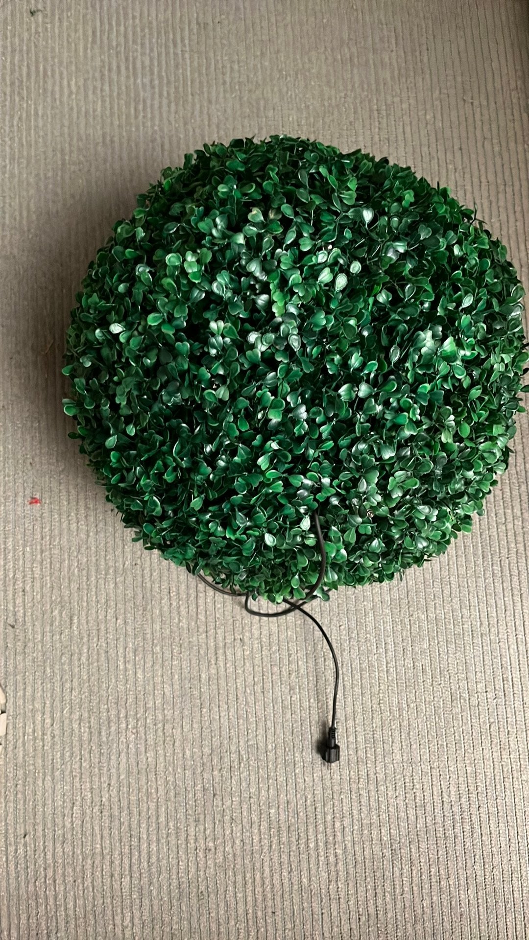 Kerstverlichting in groene bol met blaadjes, 3 stuks, Ophalen, Zo goed als nieuw