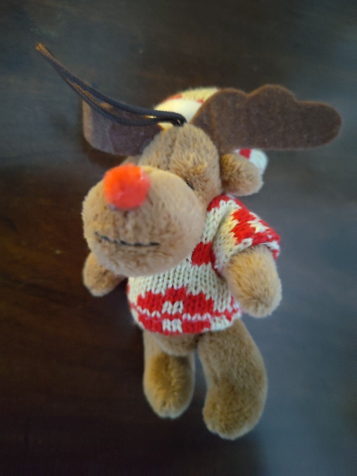 Rendier knuffeltje voor in de kerstboom. 15 cm., Ophalen of Verzenden, Nieuw