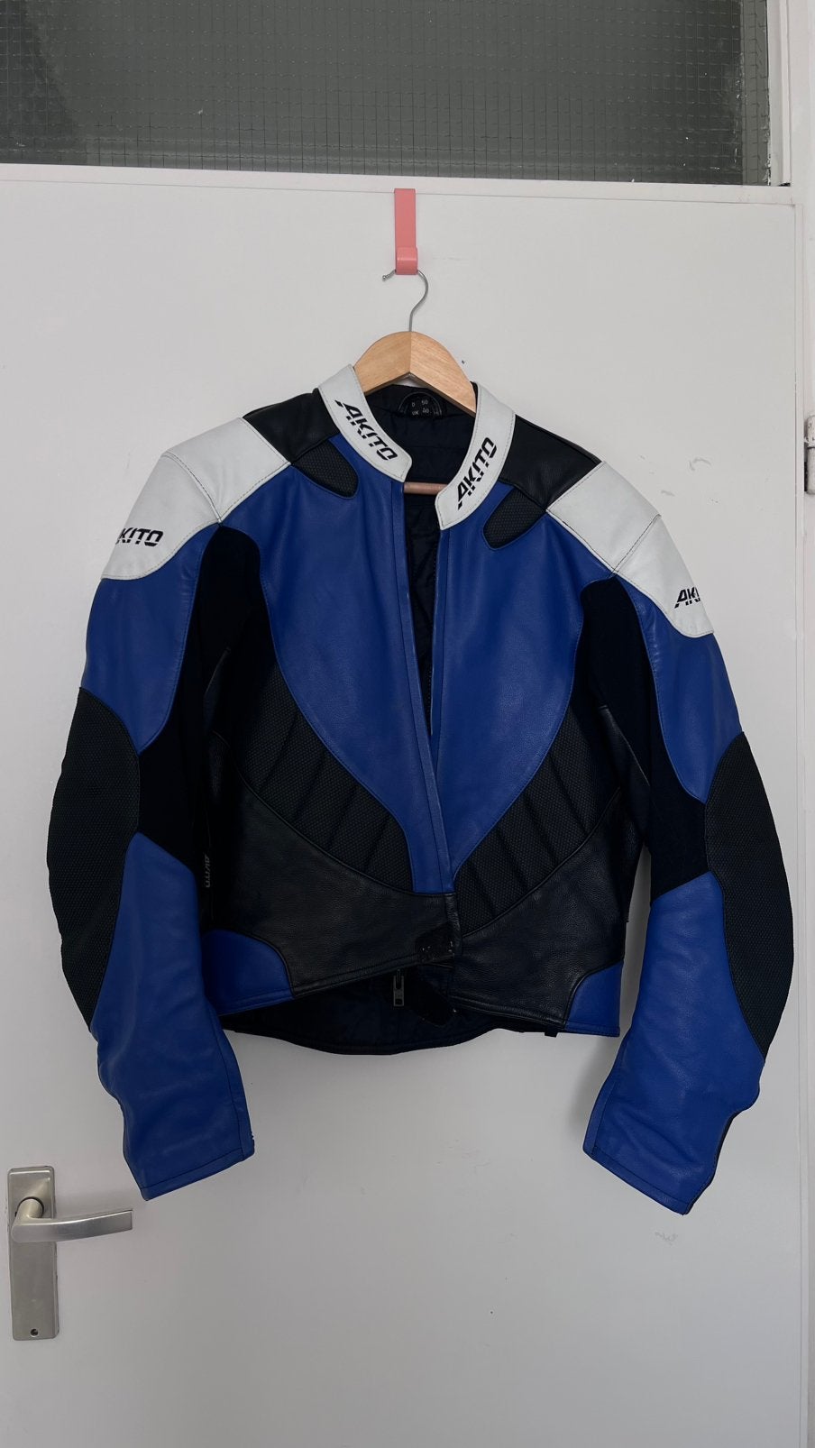 Akito leren motor jas/jack, Motoren, Ophalen of Verzenden, Tweedehands, Jas | leer