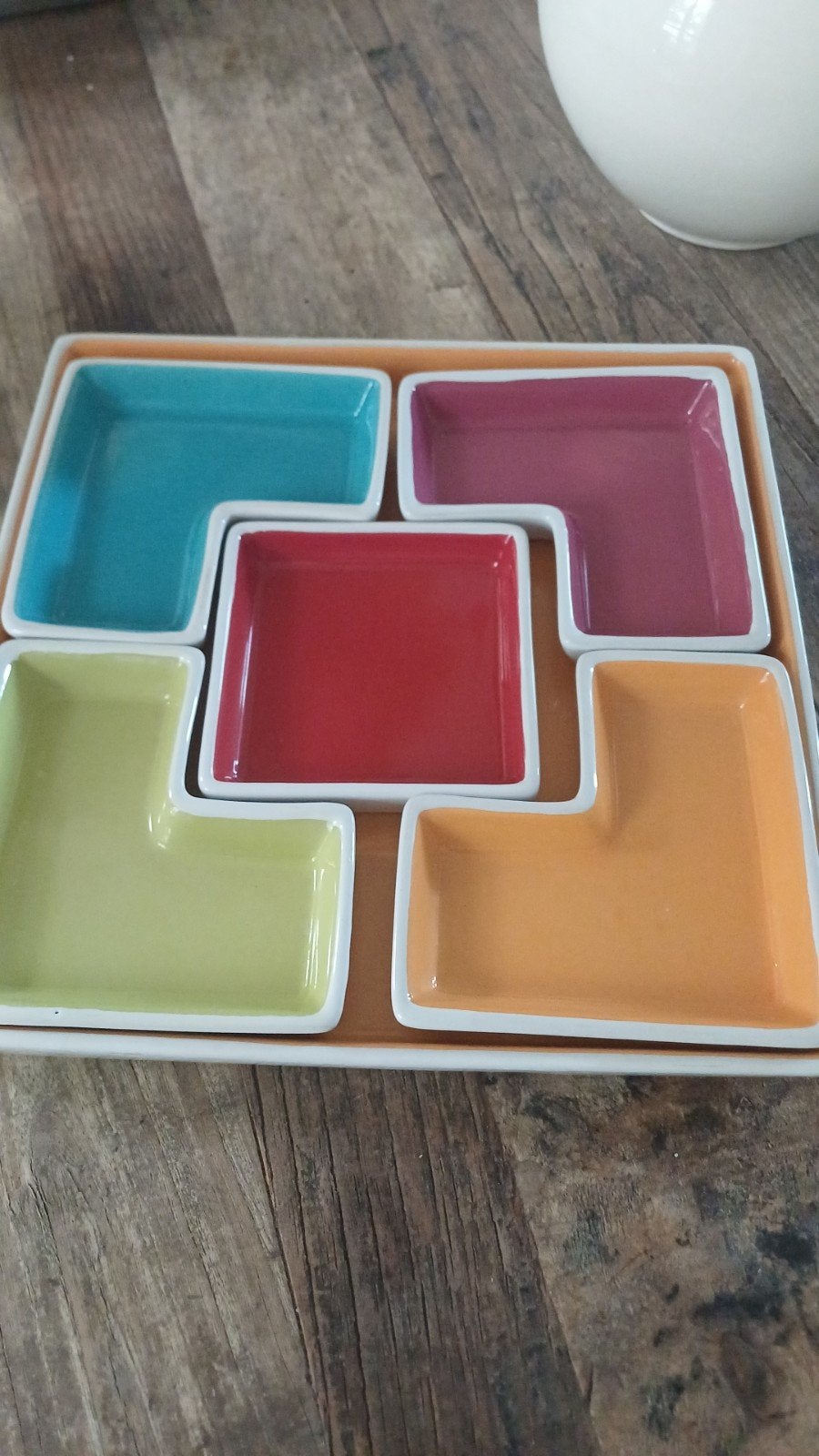 tapasservies, Huis en Inrichting, Keuken | Servies, Ophalen, Keramiek, Zo goed als nieuw, Bord(en)