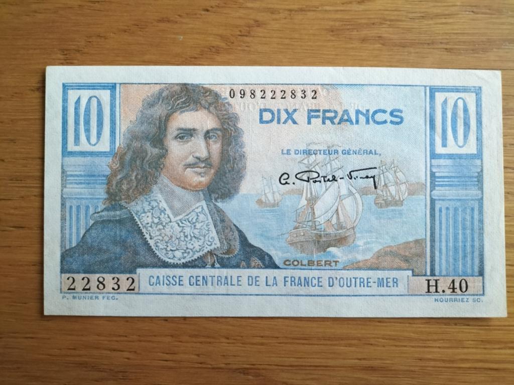 Frans-Equatoriaal-Afrika 10 Francs 1947 zeldzaam, Ophalen of Verzenden, Overige landen