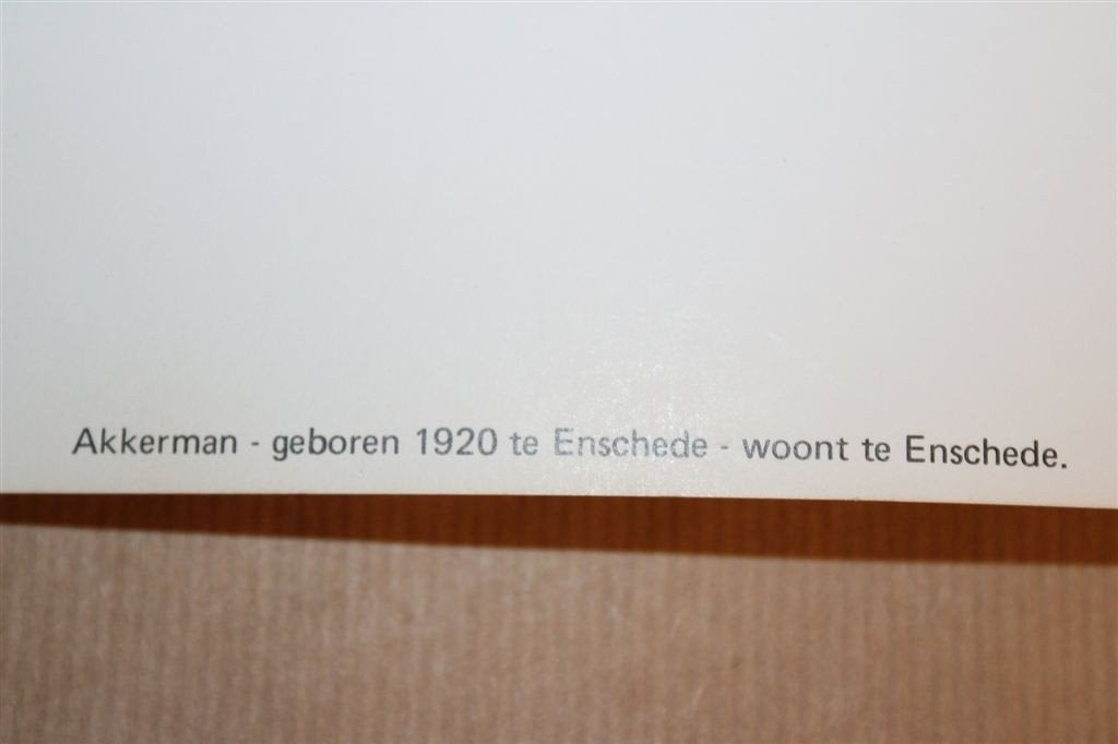 Akkerman — Stedelijk Museum Amsterdam Catalogus 1973, Ophalen of Verzenden, Gelezen