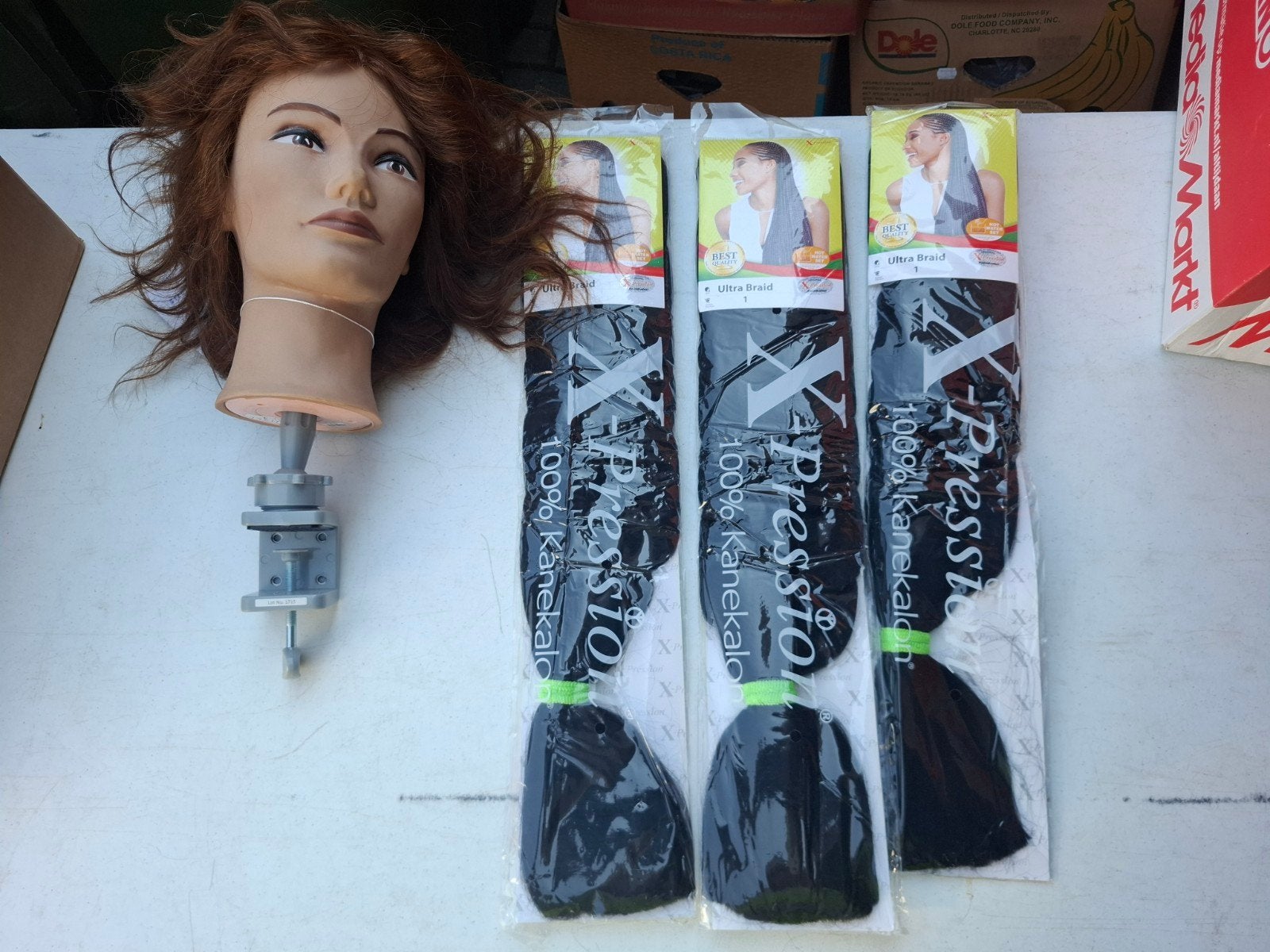 X-Pression Ultra Braid Vlechten Haar + Oefenhoofd, Ophalen of Verzenden, Oefenhoofd, Oefenhoofd, Nephaar