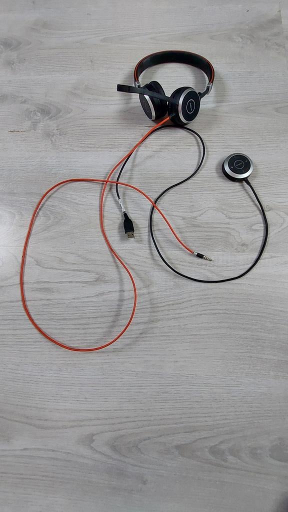 Headset Jabra NG 1, Computers en Software, Headsets, Zo goed als nieuw, Over-ear, Bedraad, Inklapbare microfoon, Mute-functie