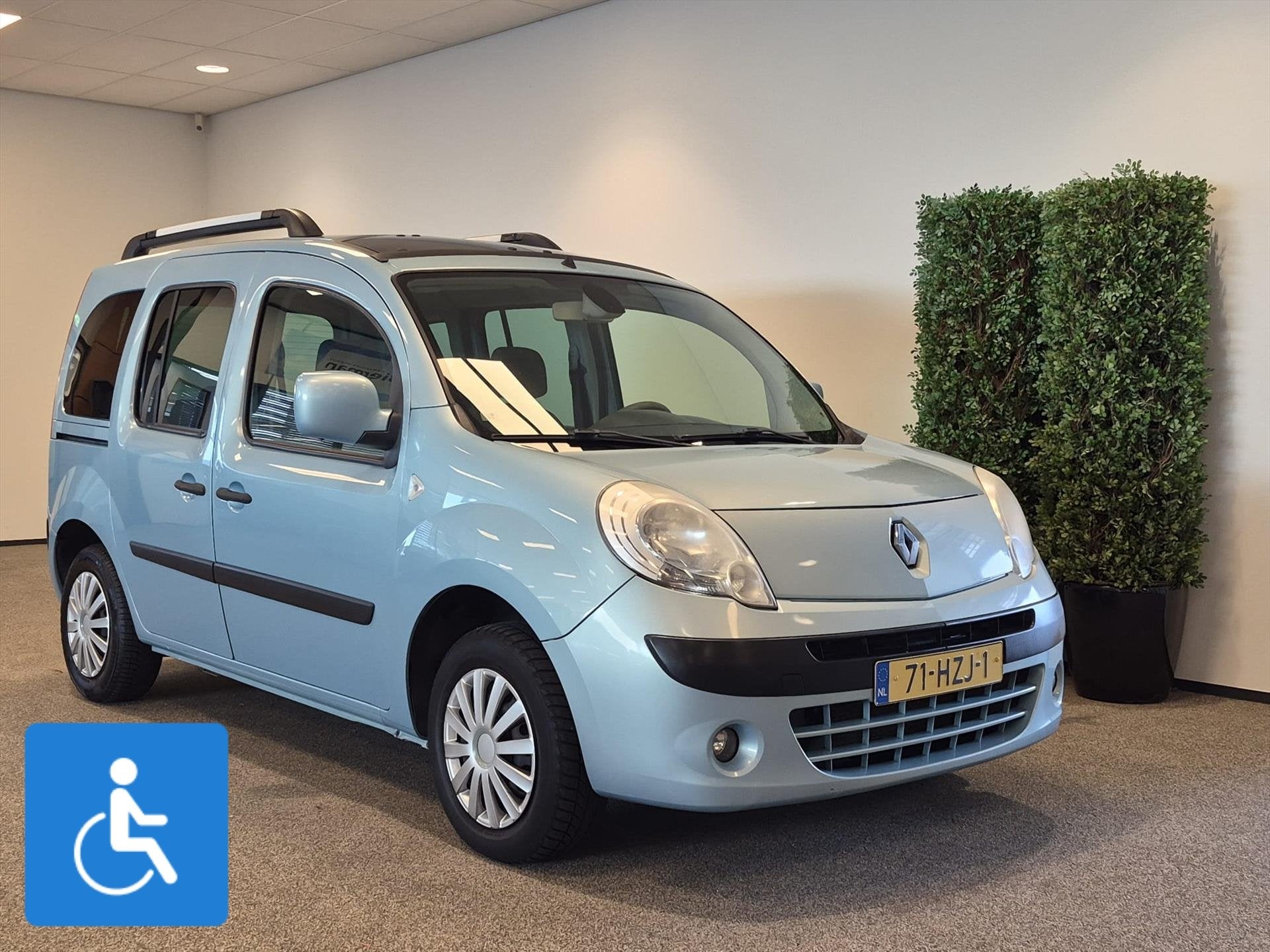 Renault Kangoo Rolstoelauto 3+1 (airco), Auto's, 12 maanden, Stof, Gebruikt, Blauw
