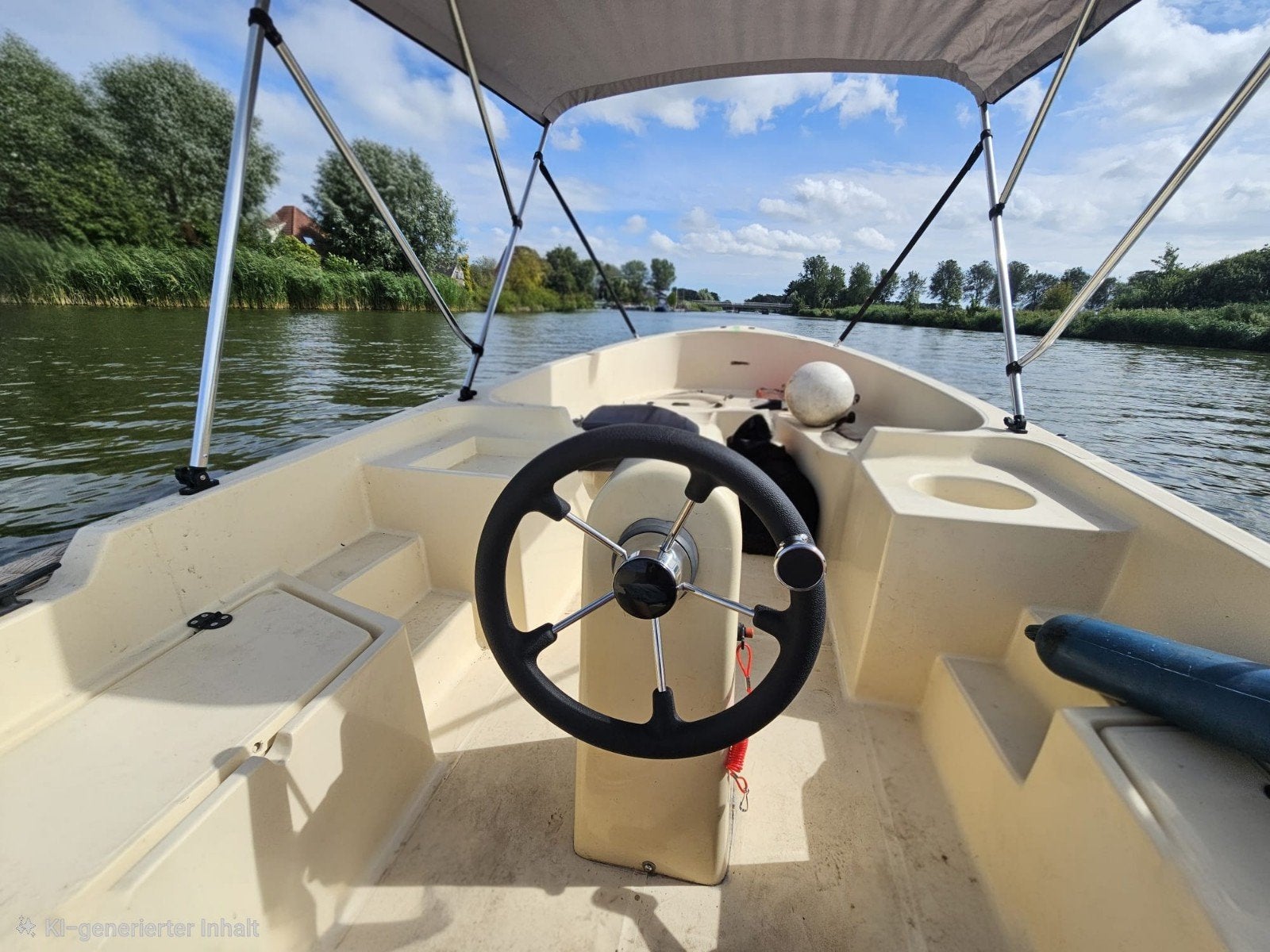 Boot Compass 480 +Honda 20 PK 4T BF20D(K2)+ biminitop, Watersport en Boten, Overige merken, Gebruikt, Buitenboordmotor, Biminitop