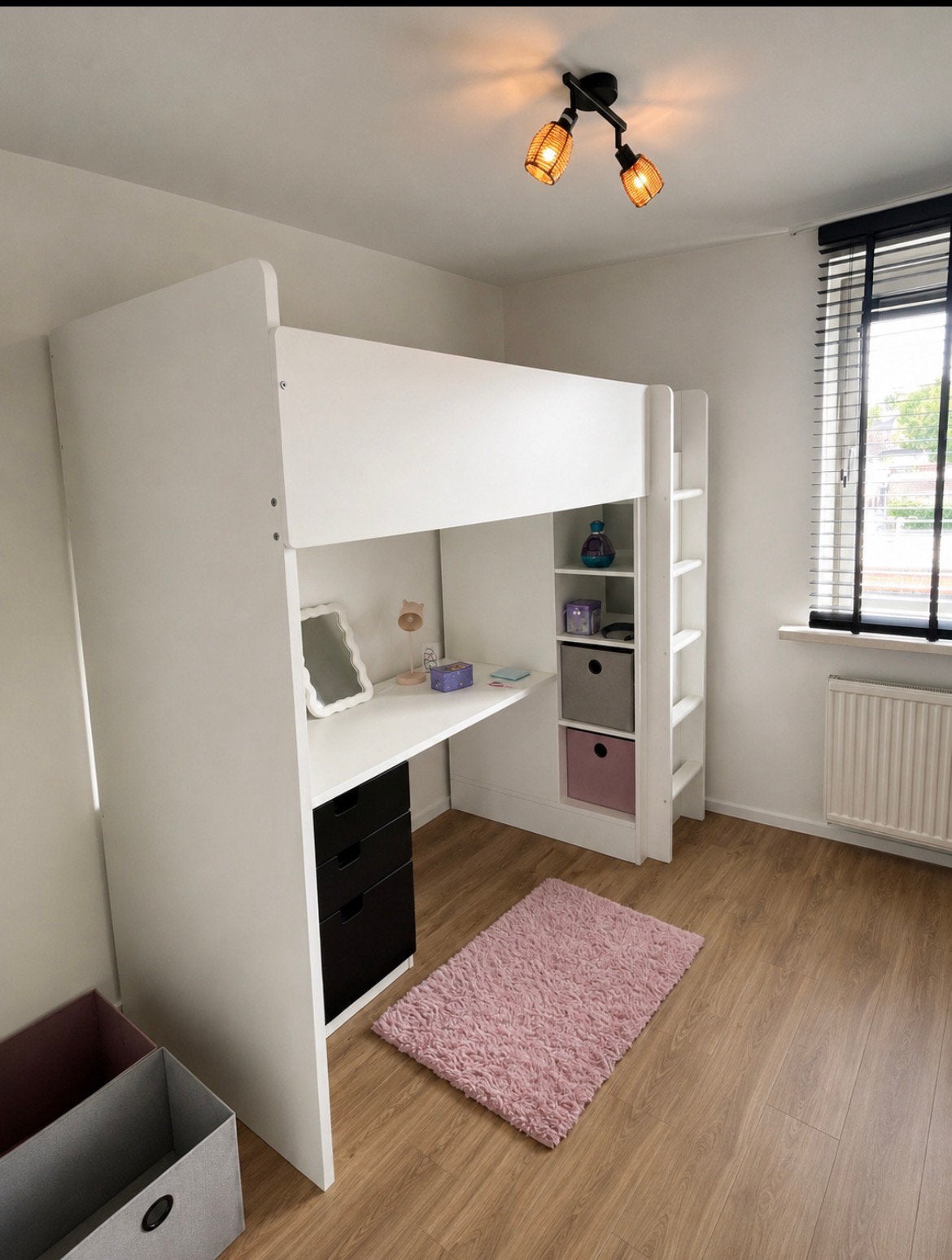 IKEA Stuva hoogslaper met bureau en opbergruimte/kast, Ophalen, Gebruikt, Eenpersoons, 200 cm