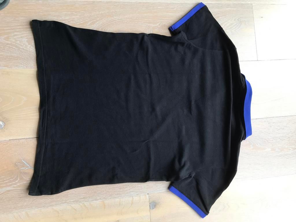 Iceberg Polo Shirt Zwart met Blauwe Kraag en Rode Details, Ophalen of Verzenden, Zo goed als nieuw