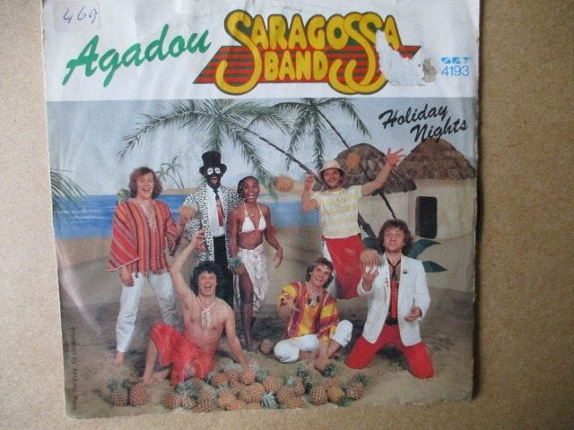 s4437 saragossa band - agadou, Cd's en Dvd's, Vinyl Singles, Ophalen, Gebruikt, 7 inch, Overige genres