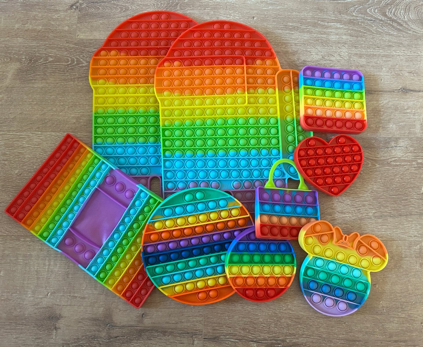Grote collectie regenboog Pop It fidget speelgoed, Ophalen of Verzenden, Zo goed als nieuw, Jongen of Meisje