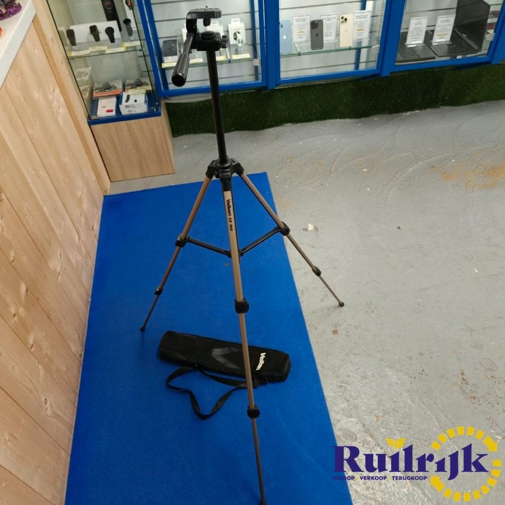 Velbon CS 300 Camerastatief met tas - Tripod tot 145cm -Zgan, Flex Ltd., Zo goed als nieuw, https://flex.com/contact-us, Nobelstraat 10, 5807 GA Oostrum LB, Limburg, Nederland