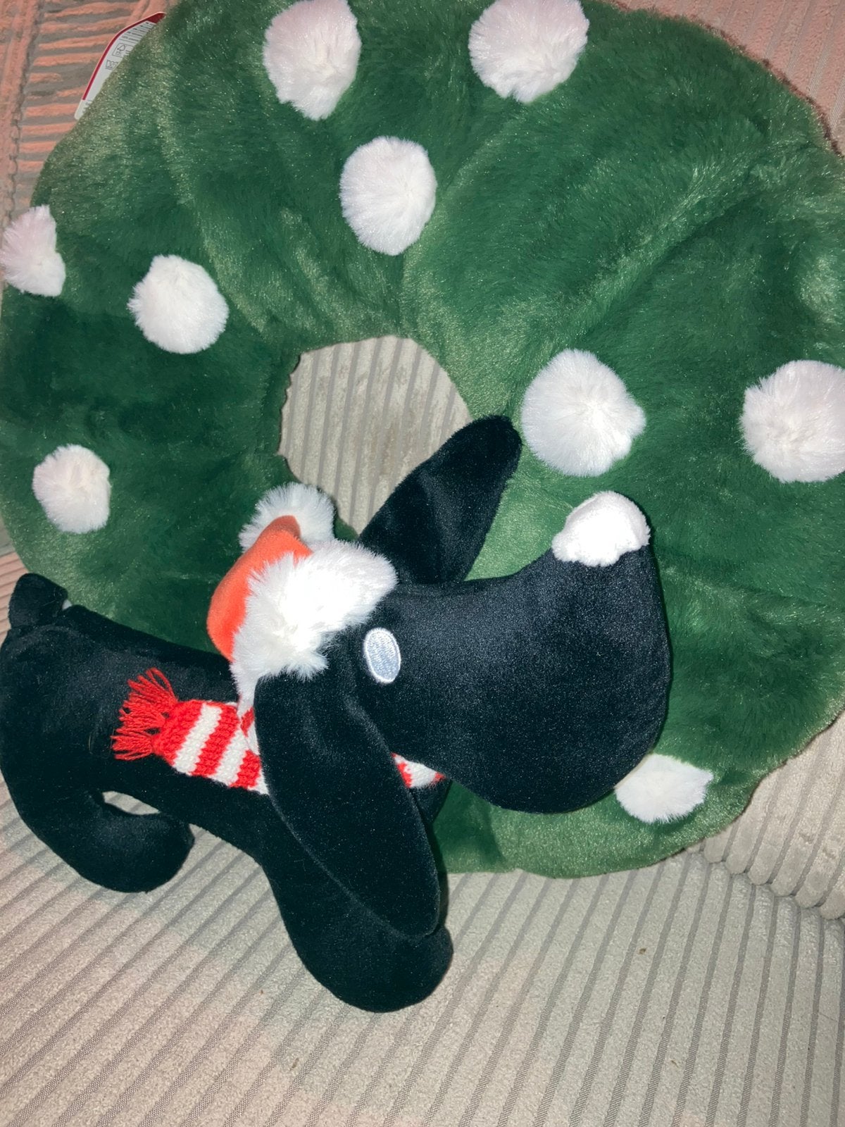 Kerst krans pluche takkie, Ophalen of Verzenden, Nieuw