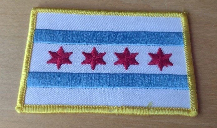 Chicago vlag patch - Politie / Brandweer, Ophalen of Verzenden, Overige soorten, Amerika, Embleem of Badge