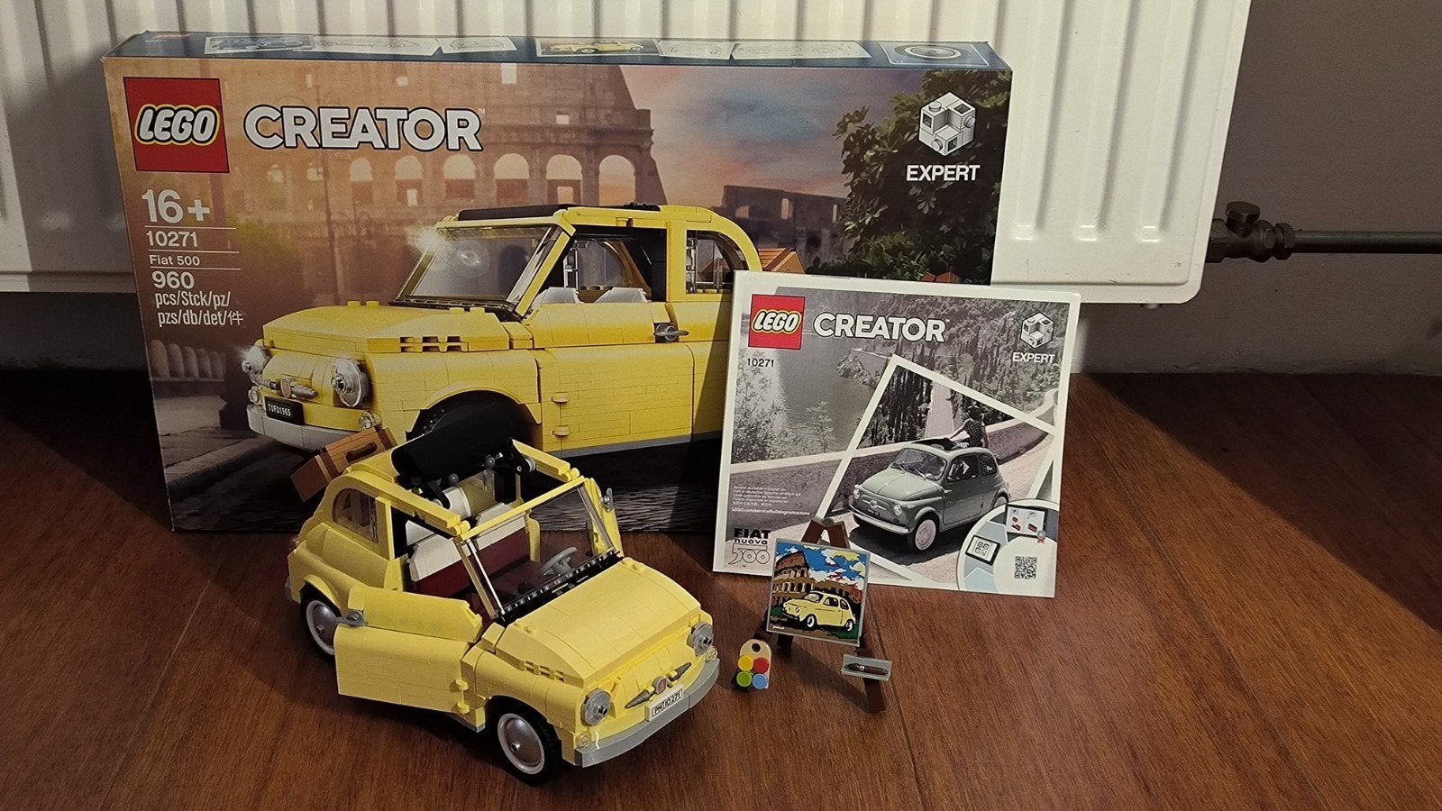 Lego Creator Expert 10271 Fiat 500 - Gele Klassieker, Inclusief instructies, Lego, Ophalen of Verzenden, Zo goed als nieuw