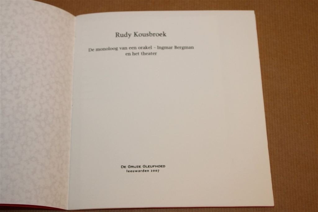 Monoloog Orakel, Rudy Kousbroek — Zeldzame Opl. 18 Ex., Ophalen of Verzenden, Zo goed als nieuw