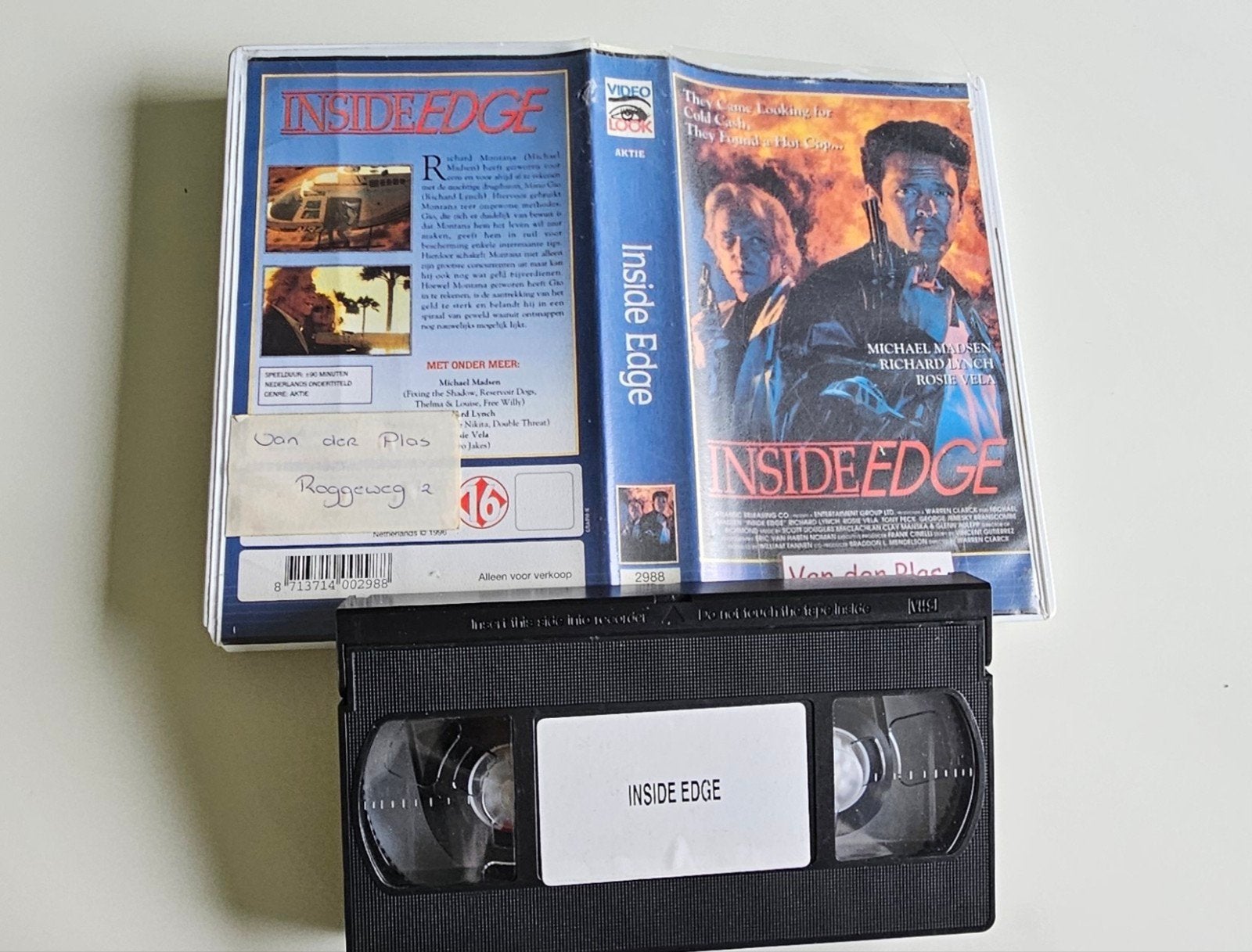 Inside Edge (1996), VHS, Actie Thriller met Michael Madsen, Vanaf 16 jaar, Ophalen of Verzenden, Gebruikt, Actie en Avontuur