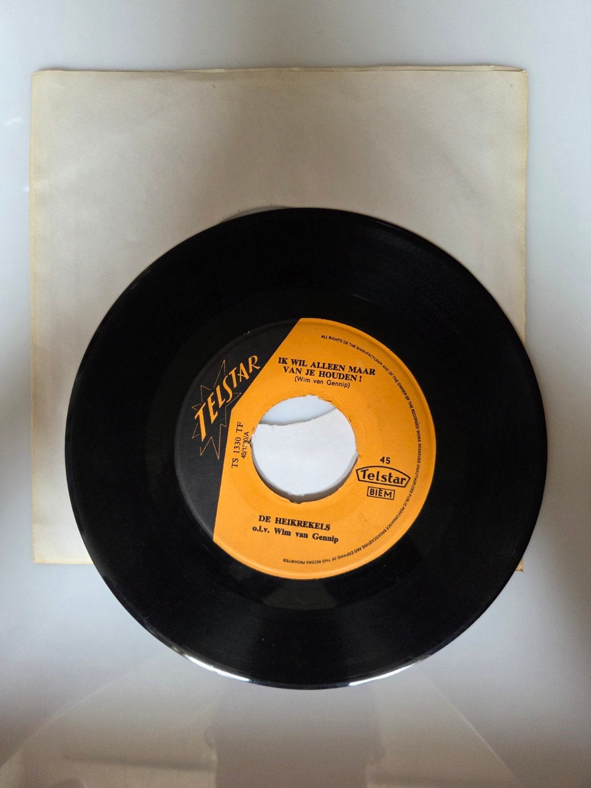 De Heikrekels - Ik wil, alleen maar van je houden !, Ophalen of Verzenden, Gebruikt, 7 inch, Nederlandstalig
