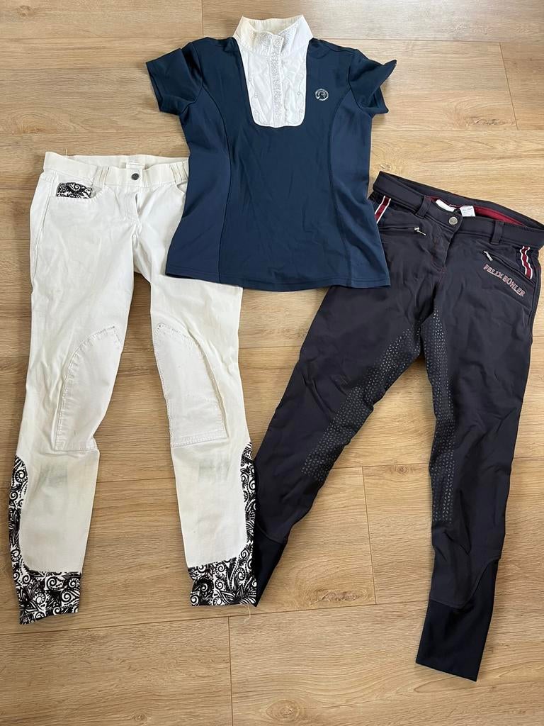 Rijbroek en wedsrijdshirt. Felix bühler,QHP, Anky, Dieren en Toebehoren, Paardrijkleding, Ophalen of Verzenden, Zo goed als nieuw
