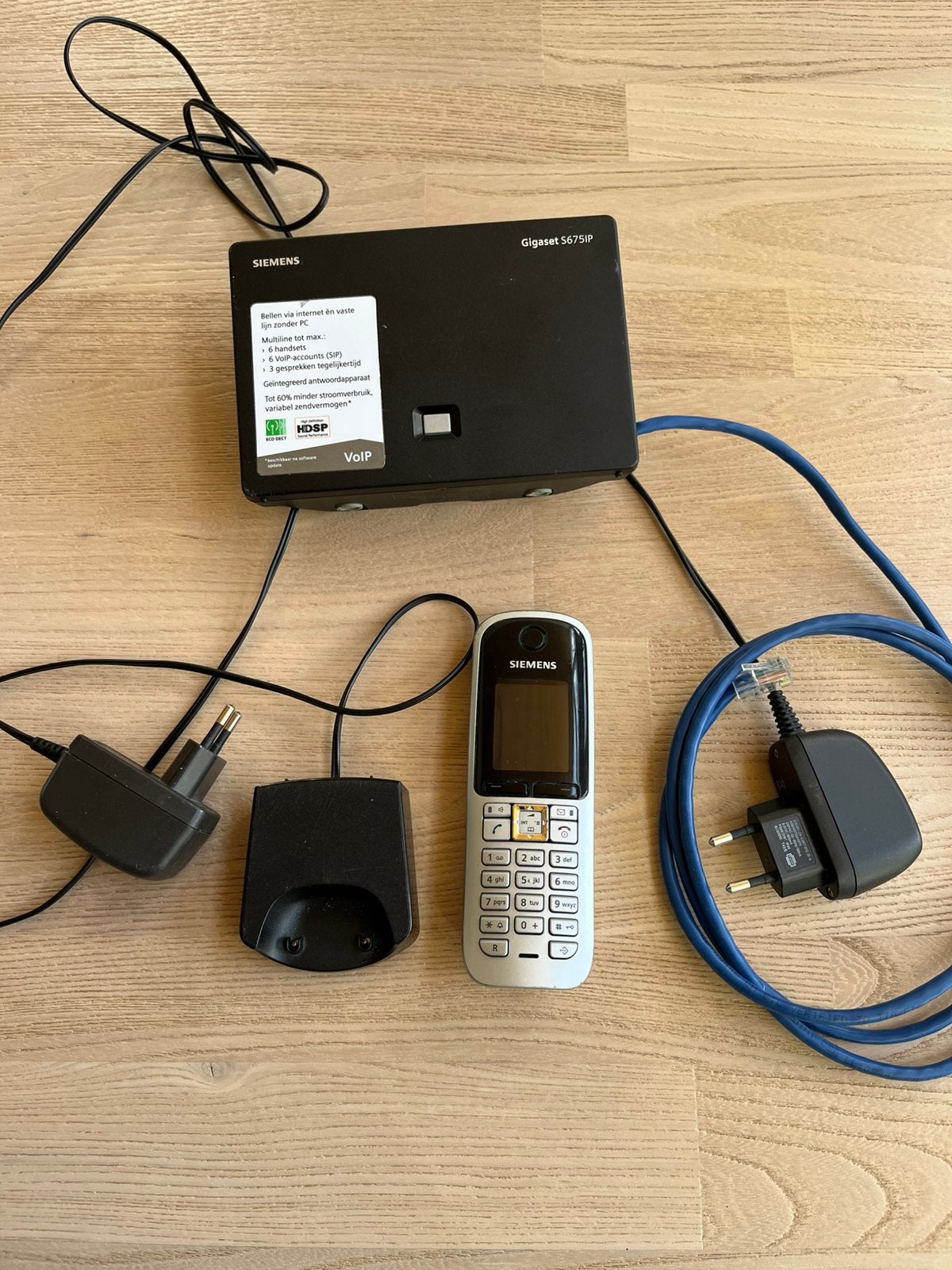 Siemens Gigaset S675ip VOIP set met S67H handset, Ophalen of Verzenden, Gebruikt, 1 handset
