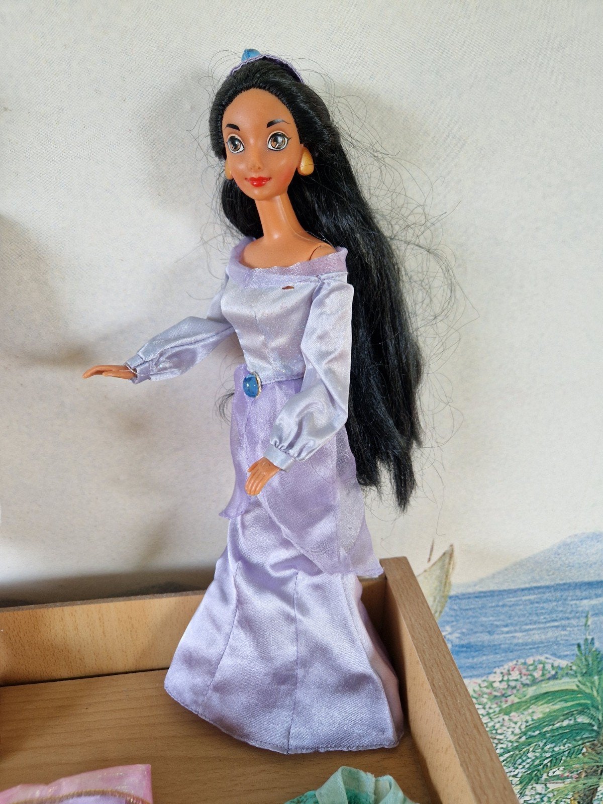 Aladdin en Jasmine Barbie poppen met extra kleding, Ophalen of Verzenden, Gebruikt