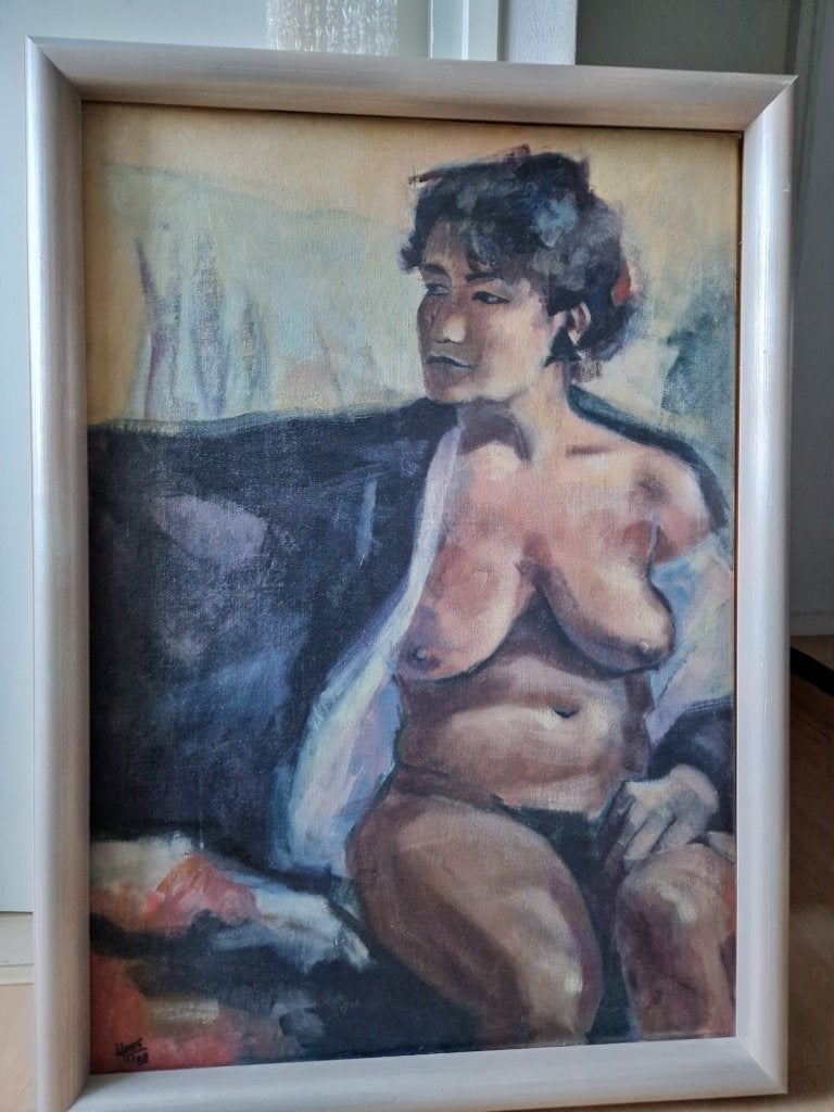 schilderrij naakt, Antiek en Kunst, Kunst | Schilderijen | Klassiek, Ophalen