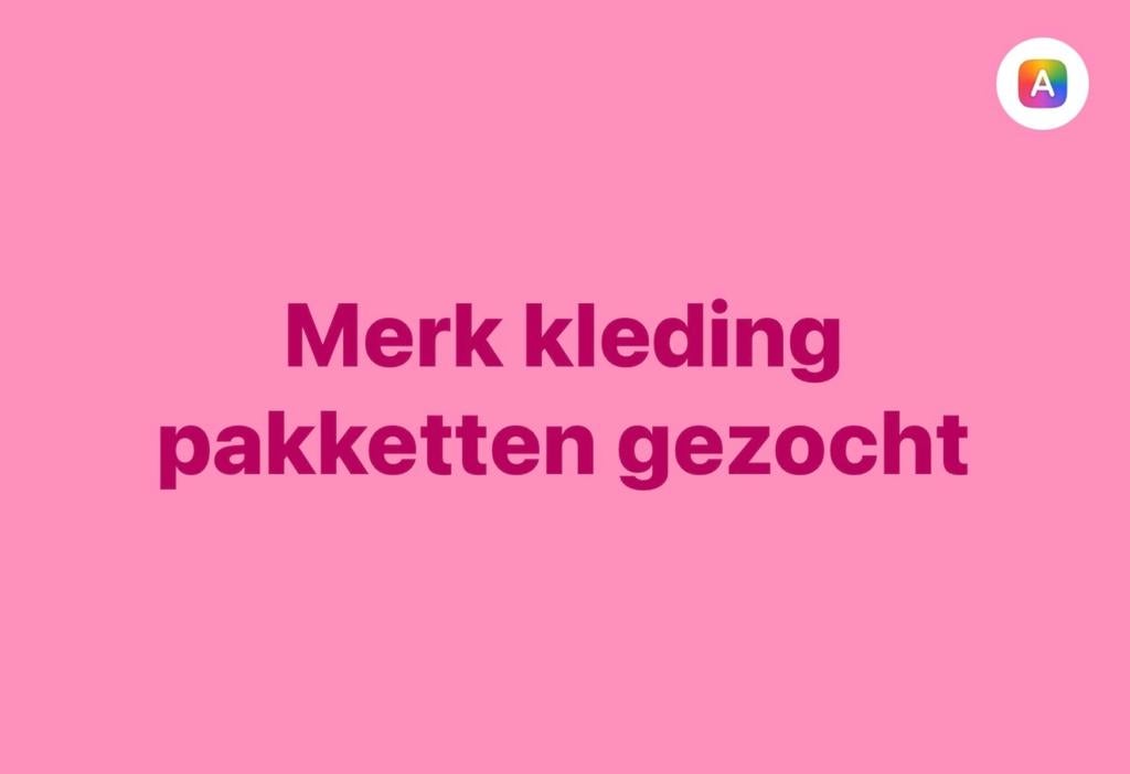 Gezocht: Merk kleding pakketten, Ophalen of Verzenden, Gebruikt, Overige maten