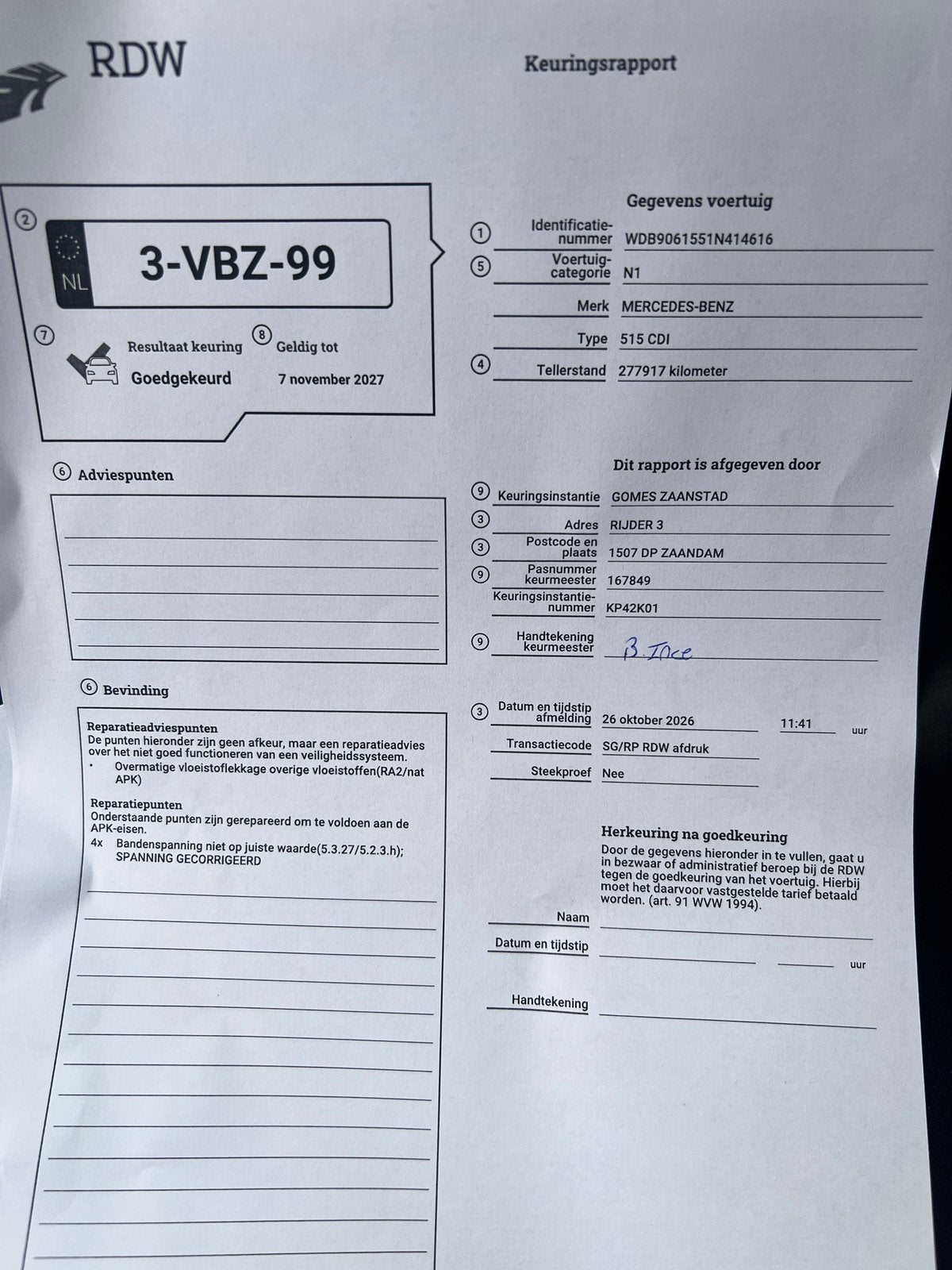 Te KOOP aangeboden bakwagen MET NIEUWE APK !!, Ophalen, Gereviseerd, Mercedes-Benz