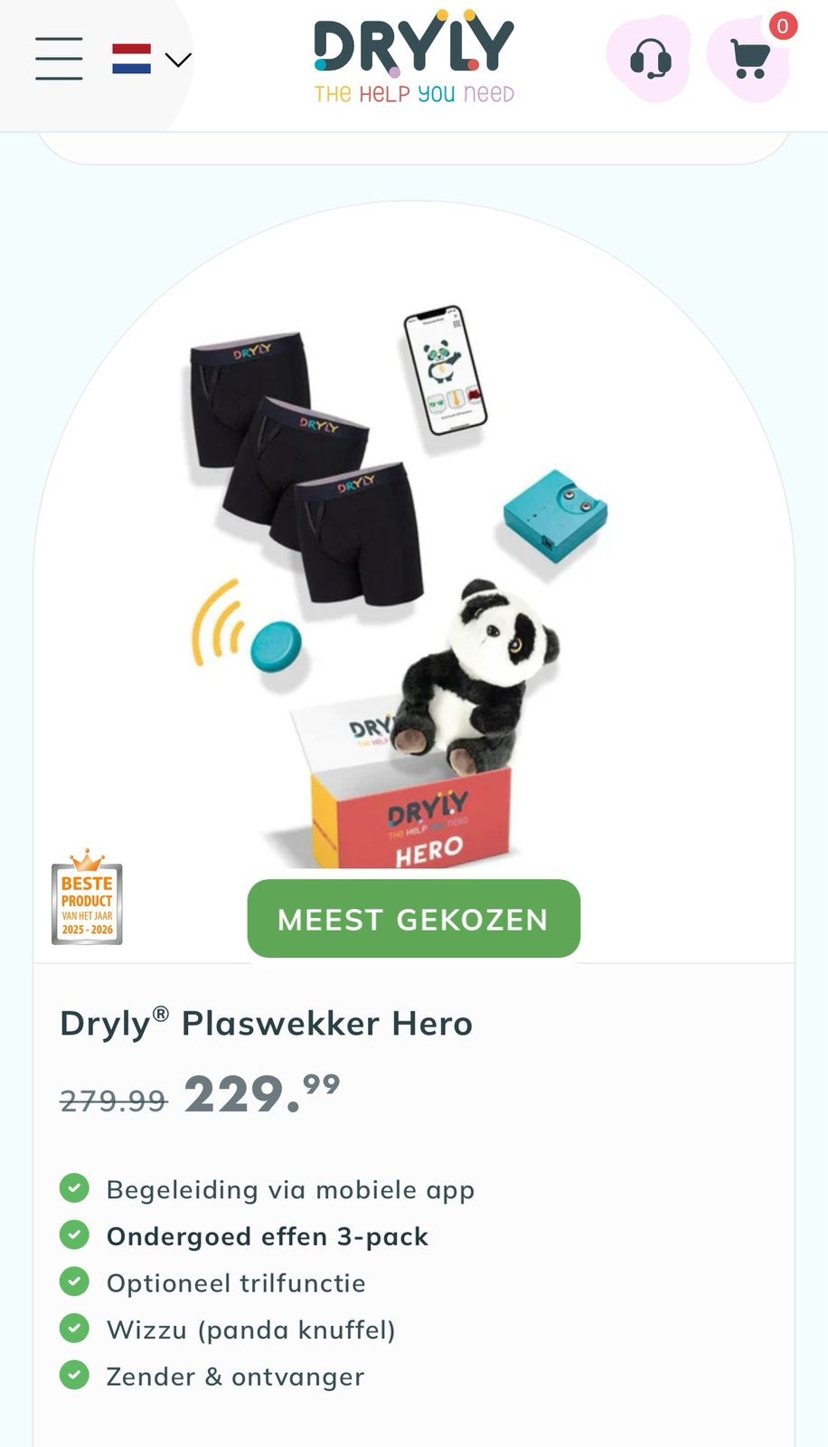 Dryly plaswekker, Ophalen, Zo goed als nieuw, Jongetje of Meisje