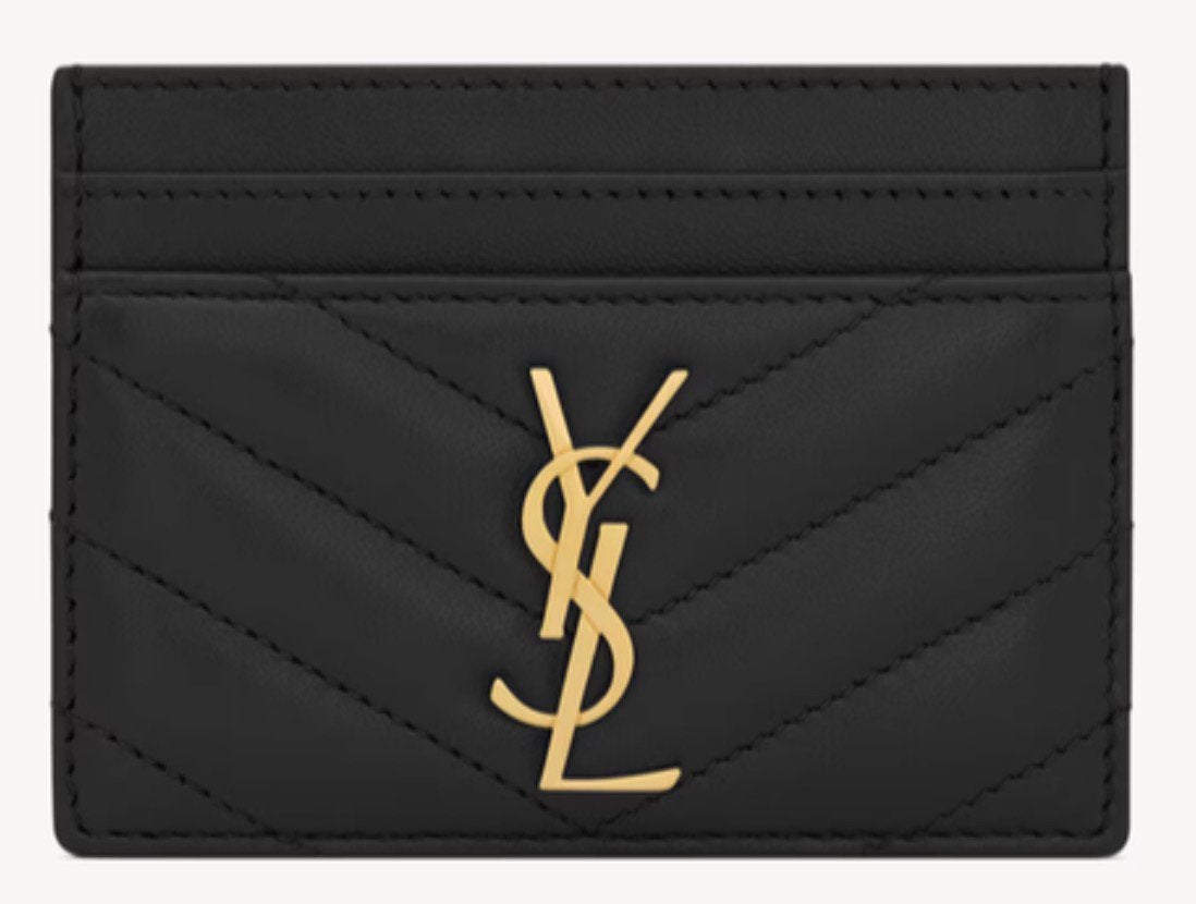 YSL Cassandre lambskin pasjeshouder, Sieraden, Tassen en Uiterlijk, Overige merken, Zwart, Nieuw, Ophalen of Verzenden