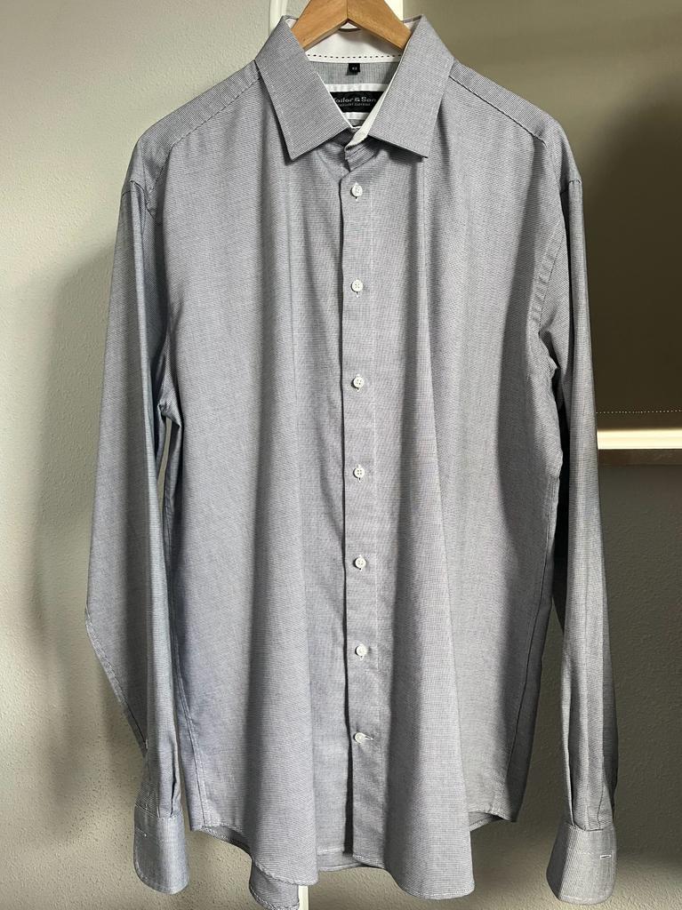 Tailor & Son Overhemd Normal Fit, Ophalen of Verzenden, Zo goed als nieuw, Tailor & Son, Halswijdte 41/42 (L)