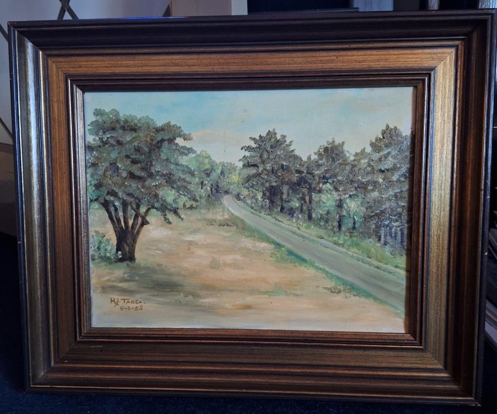 Schilderij door H.J. Tang, Ophalen