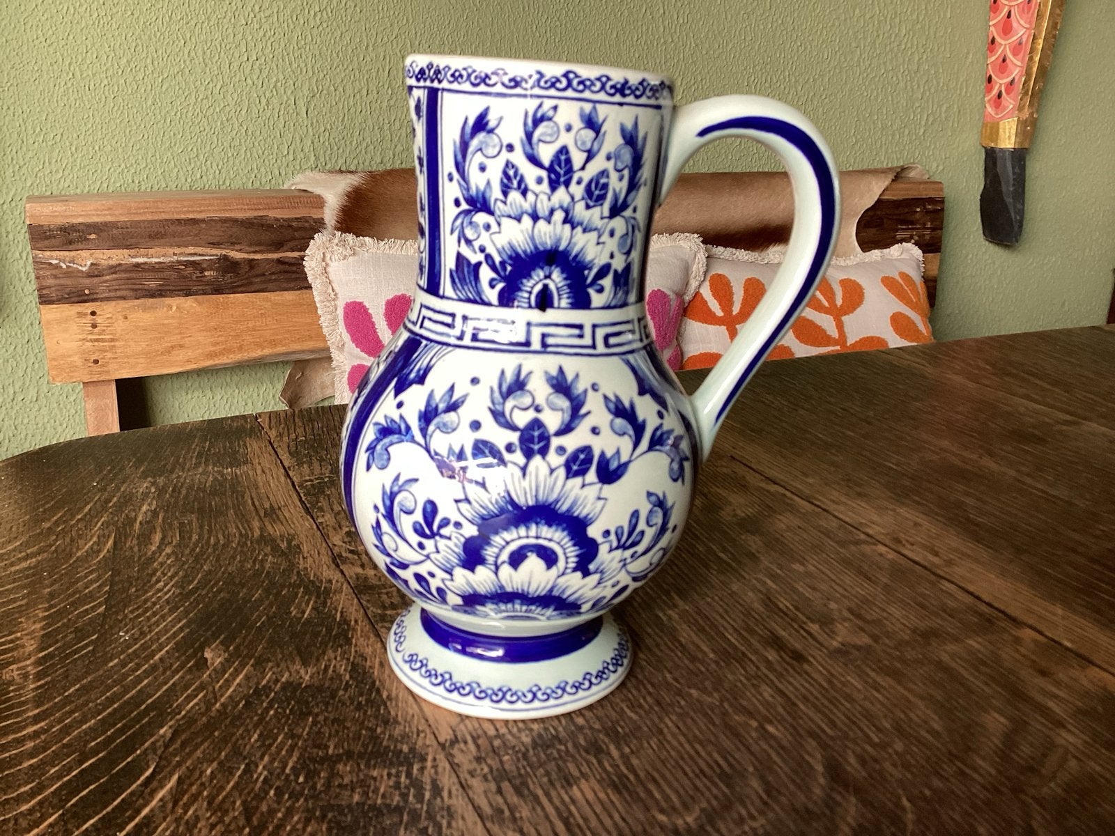 Antieke Boch Amsterdam Delfts Blauw Kan izgs € 27, Antiek en Kunst, Ophalen of Verzenden