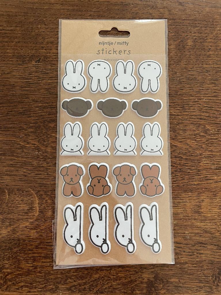 Nijntje / Miffy en Boris Beer 3D stickers, Verzenden, Nieuw, Meerdere stickers