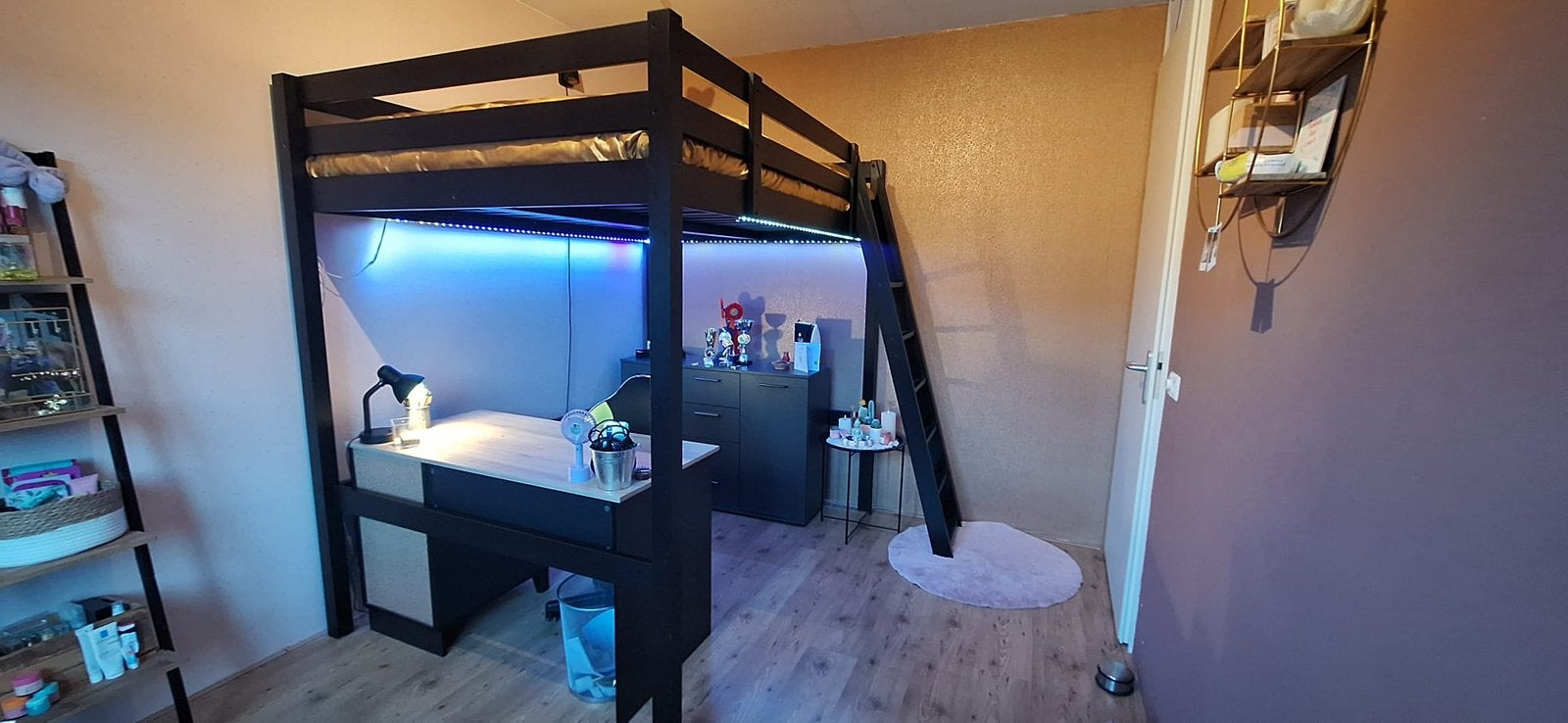 2 persoons hoogslaper zo goed als nieuw., Huis en Inrichting, Slaapkamer | Stapelbedden en Hoogslapers, Ophalen, Hoogslaper, Tweepersoons