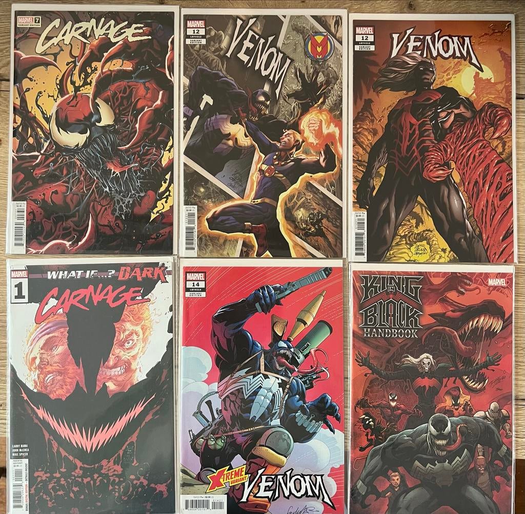 Marvel Venom & Carnage Comic Collectie (6 Comics), Meerdere comics, Ophalen of Verzenden, Zo goed als nieuw, Amerika