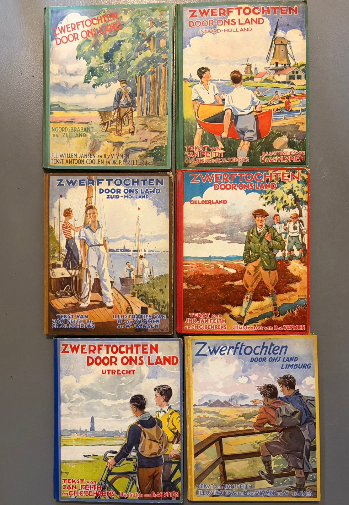 Zwerftochten door ons land. 6 delen., Ophalen of Verzenden
