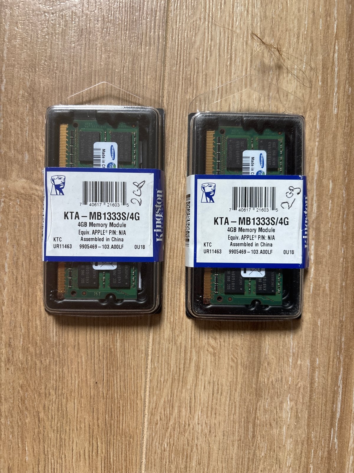 2x 2GB Intern Geheugen Origineel voor iMac 2011, Gebruikt, Verzenden, DDR3, Desktop