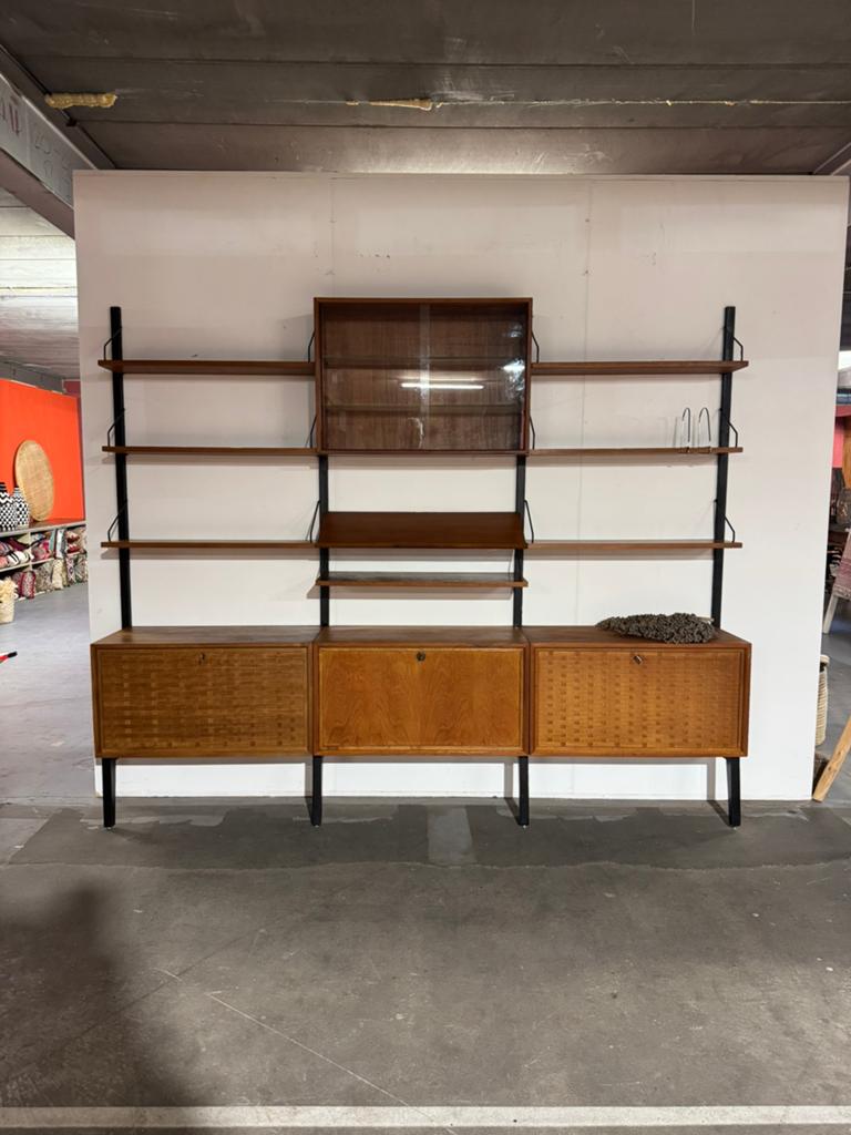 Poul Cadovius by Royal System vintage modulair wandsysteem, Huis en Inrichting, Gebruikt, 200 cm of meer, Glas, Ophalen of Verzenden