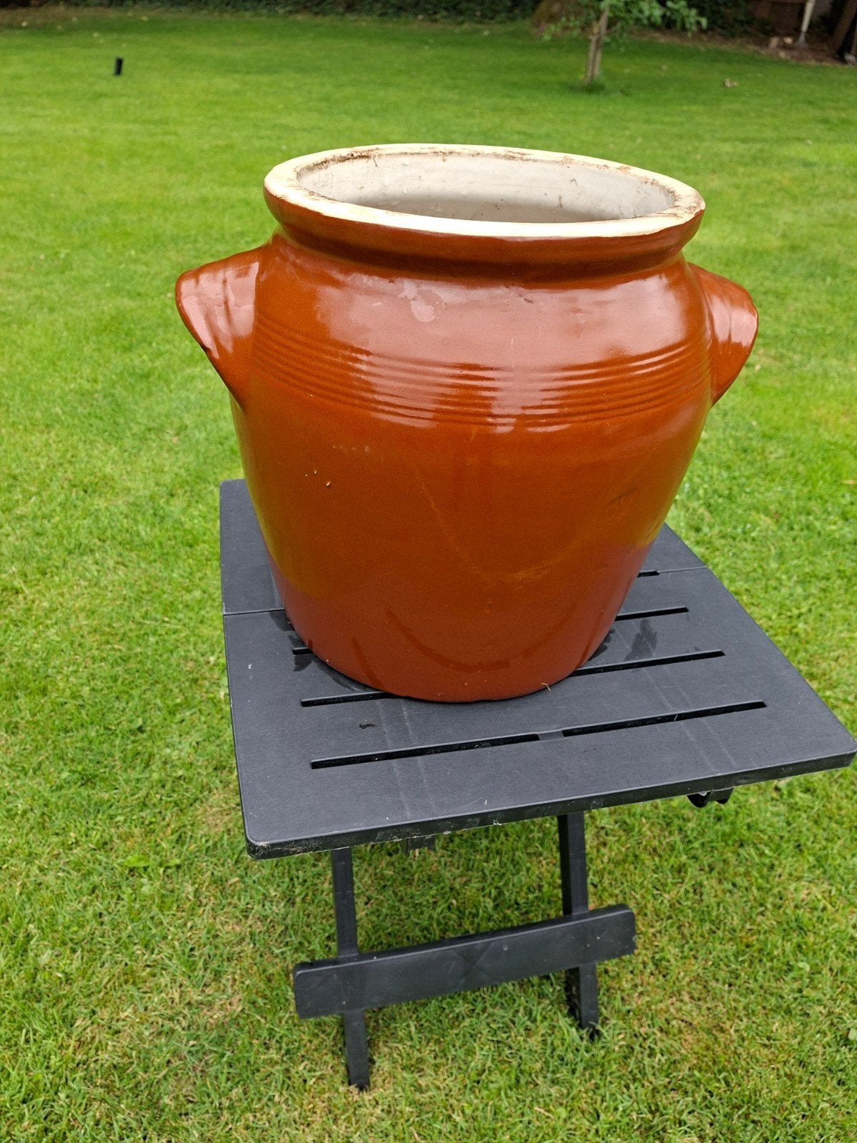 Prachtige vintage zuurkoolpot met handvatten, Ophalen