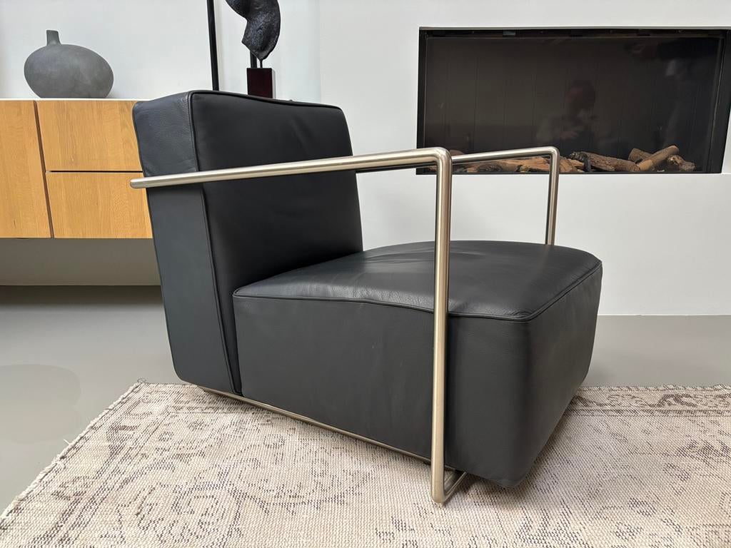 Flexform ABC Fauteuil Antonio Citterio, Ophalen, 75 tot 100 cm, Zo goed als nieuw, Leer