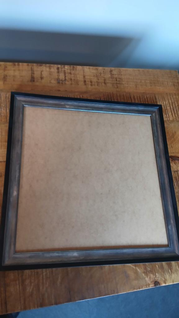 Stijlvolle fotolijst - Zwart/Houtlook 70x70, Huis en Inrichting, Woonaccessoires | Lijsten, Ophalen of Verzenden, Gebruikt, Hout