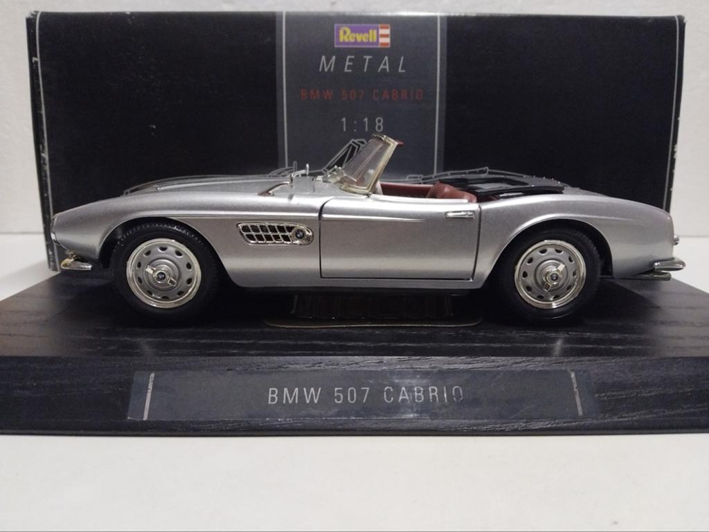 BMW 507 Cabriolet zilvergrijs Revell metal 1:18 KRD, Ophalen of Verzenden, Zo goed als nieuw, Auto, Revell