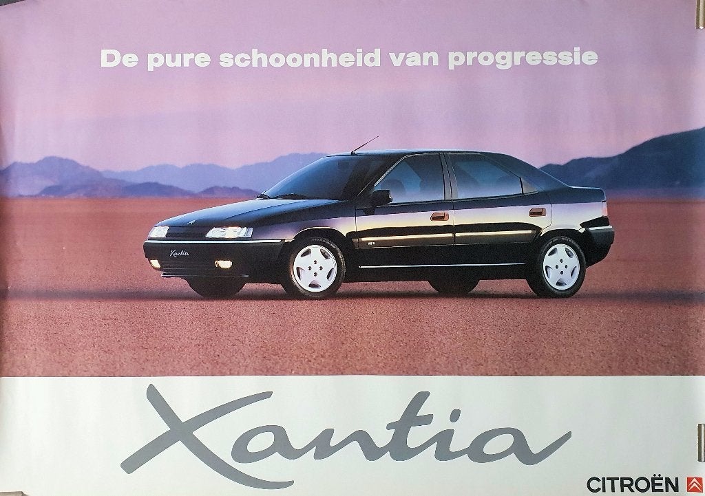 Citroën Xantia dealer poster, Verzenden, Rechthoekig Liggend, Zo goed als nieuw, A1 t/m A3